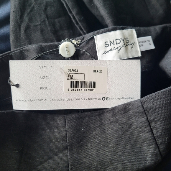 SNDYS Nina Wide Leg Pants Black - Picture 10 of 12
